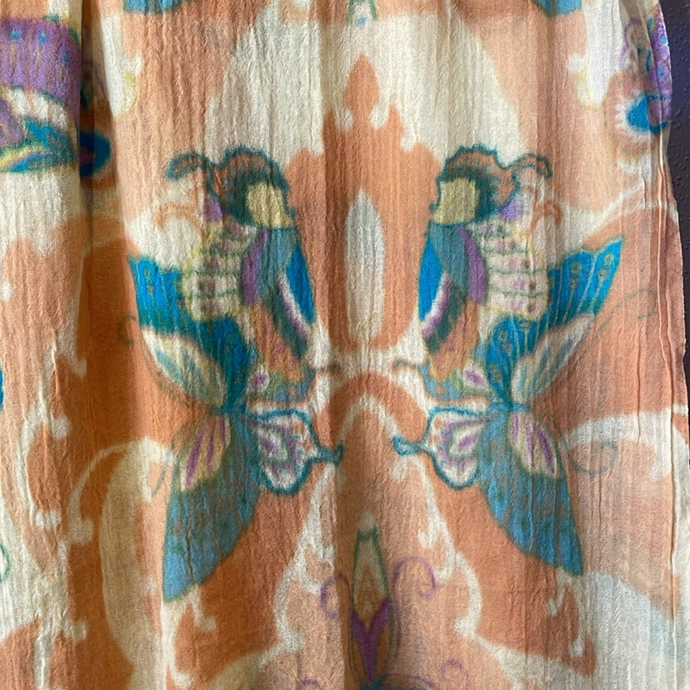 Anthropologie Fluttery Papillon Wool Fringe Scarf - Picture 6 of 10